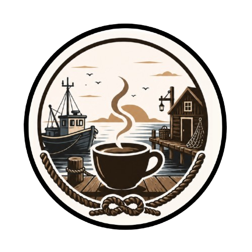 Logo sklepu internetowego z kawą oferującego świeżo paloną kawę ziarnistą, mieloną oraz kawy speciality online