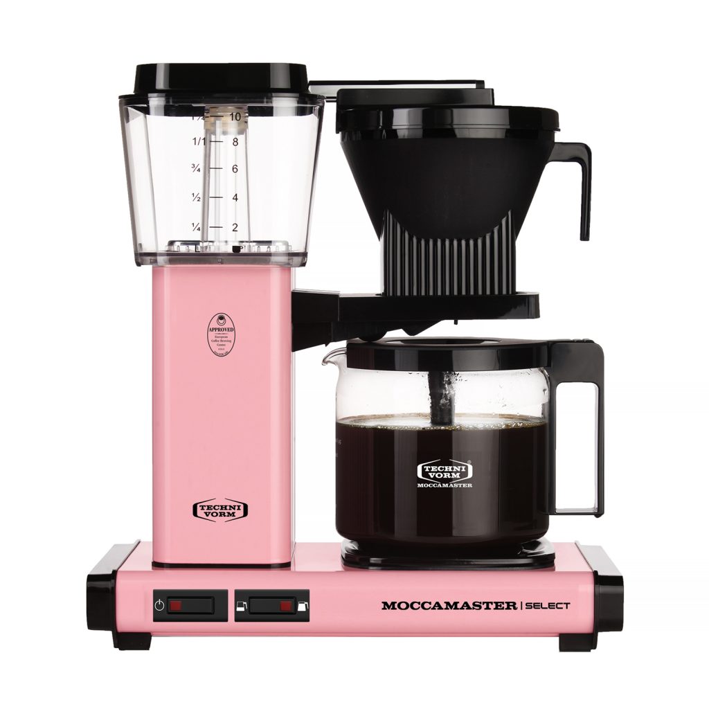 Różowy ekspres przelewowy Moccamaster KBG Select Pink do parzenia kawy